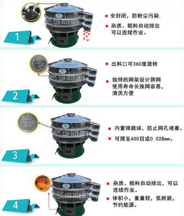 1000型振動篩分機(jī)特點